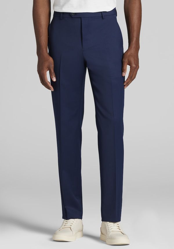 Men's Big & Tall Traveler COOLMOTION Slim Fit Dress Pants at Jos. A. Bank, Blue/Dark Navy, Size 44x32