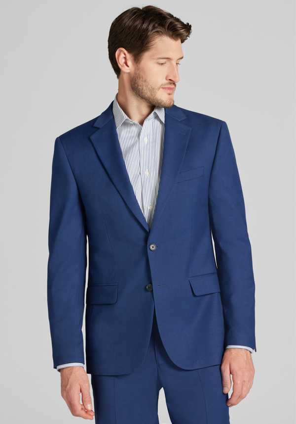 Men's Jos. A. Bank Slim Fit Comfort Stretch Washable Suit Jacket at Jos. A. Bank, Blue, Size 44 Long - Suit Separates