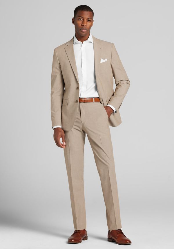 Men's Jos. A. Bank Slim Fit Suit Jacket at Jos. A. Bank, Tan, Size 36 Short - Suit Separates