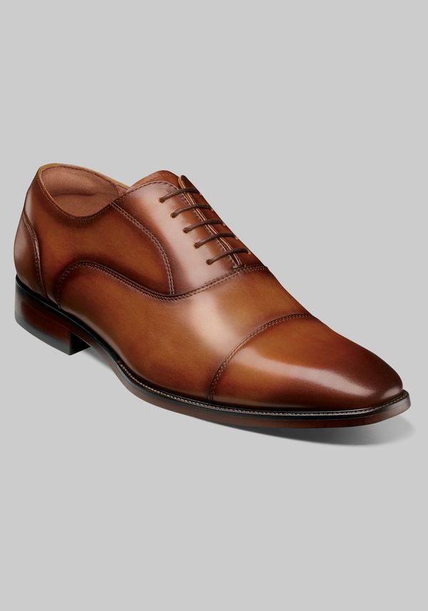 Florsheim Men's Sorrento Lux Cap Toe Balmoral Oxfords at Jos. A. Bank, Brown/Cognac, Size 11 Wide - Shoes