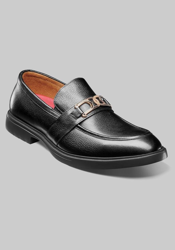 Stacy Adams Men's Todridge Moc Toe Bit Slip On Shoes at Jos. A. Bank, Black Tumbled, Size 9 D Width