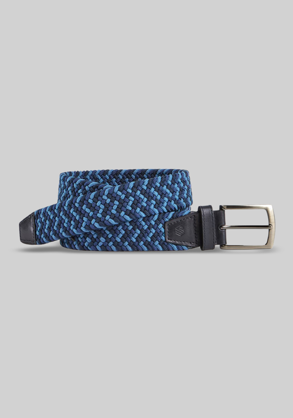 Men's Johnston & Murphy Woven Stretch Knit Belt at Jos. A. Bank, Blue/Navy Multi, Size 32