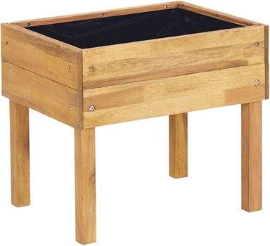 Raised Garden Planter 50x40x45 cm Solid Acacia Wood,46585 : Amazon.co.uk: Garden