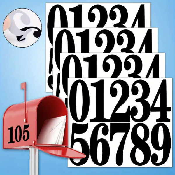 Digital stickers, mailbox stickers, and waterproof digital labels are used to mark house numbers and home office address numbers