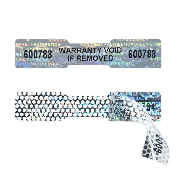 Hologram Stickers Laser High Security Tamper Poof Seal Original Warranty Void Holographic Labels With Numbers Bone Shape 5x1cm