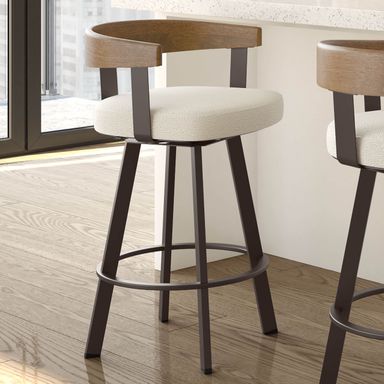 Amisco Lars Swivel Counter and Bar Stool
