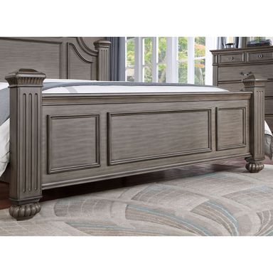 Furniture of America Vame Traditional Solid Wood Four Poster Bed