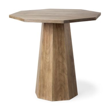 Maxine Hexagonal Wood Foyer Table