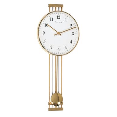 23" Gold and White Pendulum Wall Clock