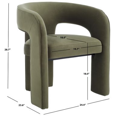 SAFAVIEH Couture Catharia 3-Leg Dining Chair (Fully Assembled) - 24Wx24Dx29H