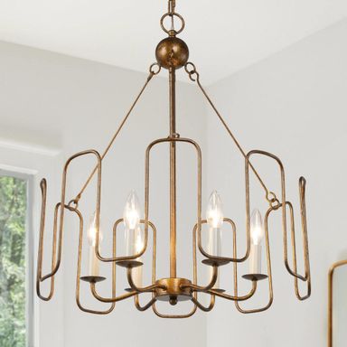 Luray Mid-Century Modern 6-light Drum Vintage Chandelier Lantern Pendant For Dining Room - D21'' x H83.5''