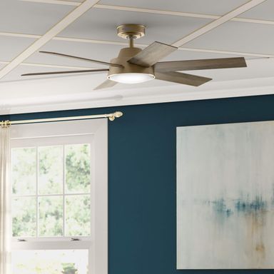 Hunter 52" Donatella Ceiling Fan with LED Light Kit and Handheld Remote - Transitional, Mid-Century, Modern