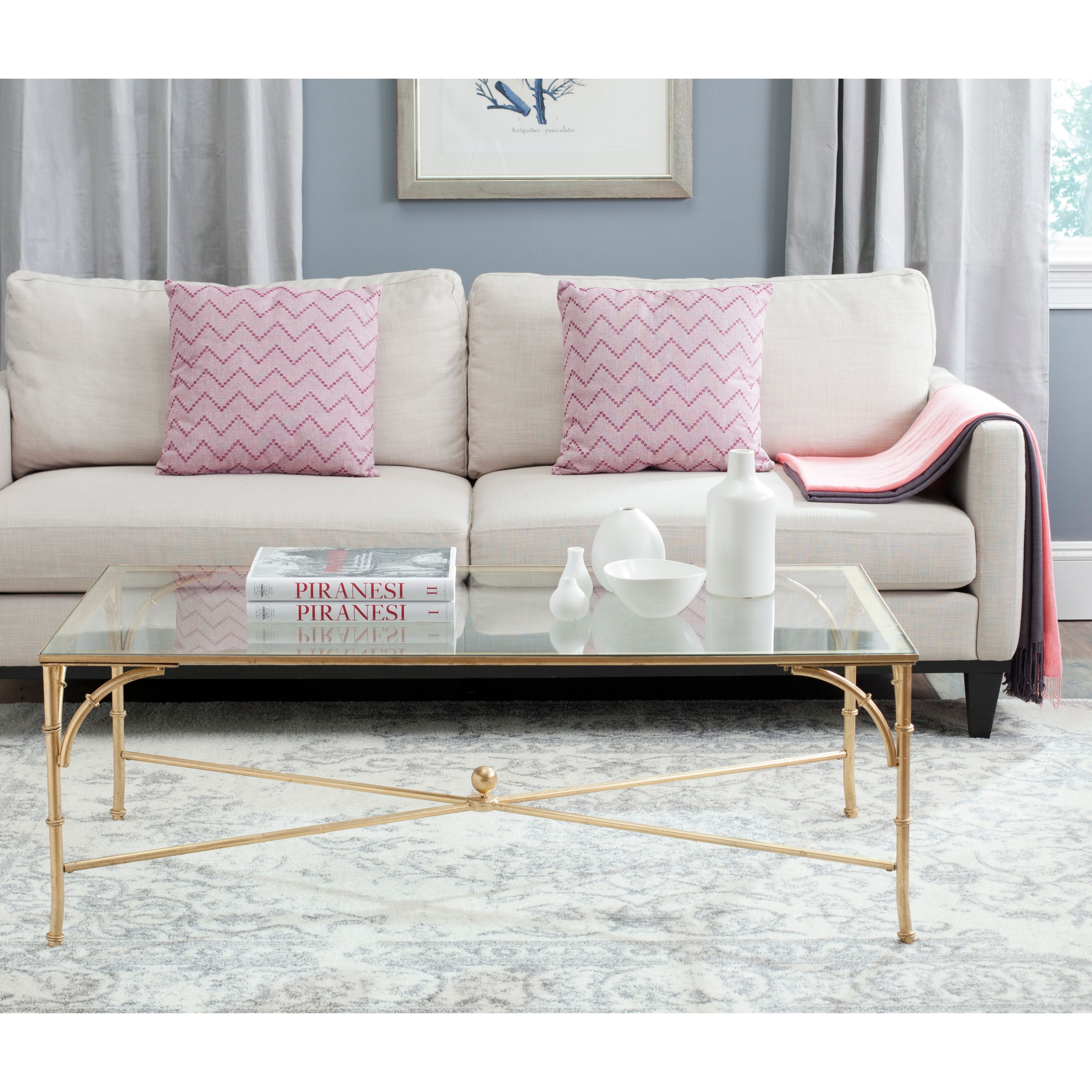 Uttermost Vitya Gold Leaf Glass Coffee Table | Elegant Design