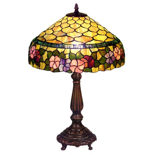 Warehouse of Tiffany Tiffany-style Peony Table Lamp