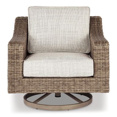 Signature Design by Ashley Beachcroft Brown/Beige 3-Piece Outdoor Seating Package - 82.25" W x 37.75" D x 34.63" H