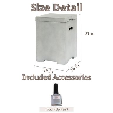 Outdoor Tank Table for Gas Fire Pits, Hides Propane Tank Cover, Side Handles