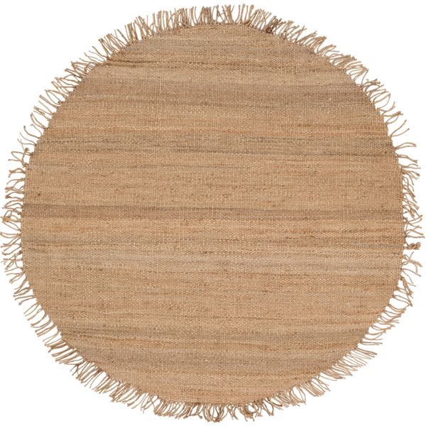 Hand-woven Natural Fiber Jute Area Rug - 6' Round - 6' x 6'