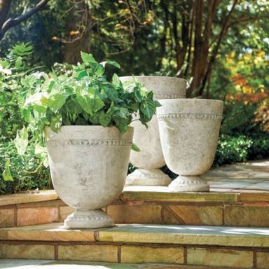Montpellier Planter & Weathered White Finish with Watertight Interior