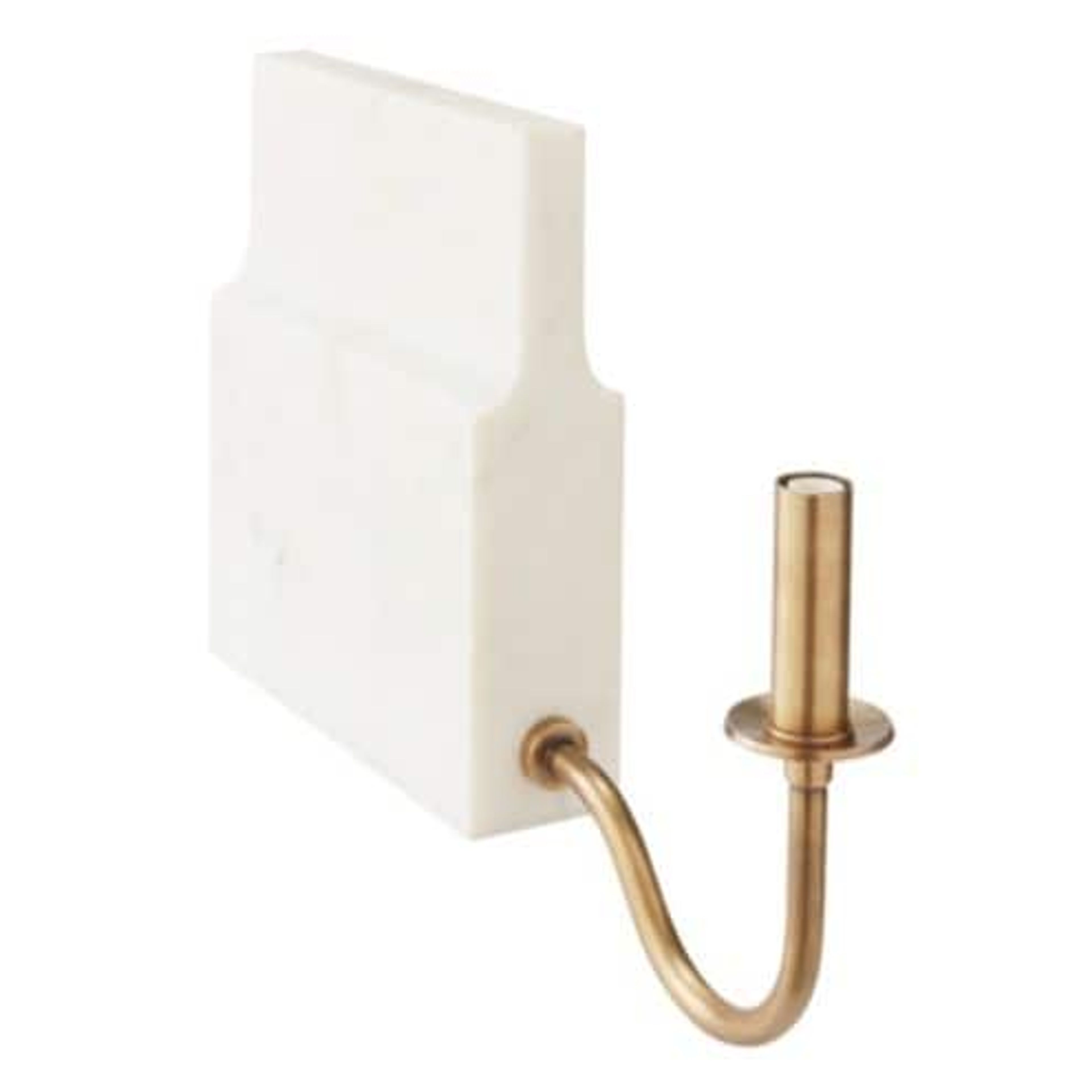 Ivy Bookshelf Light with Marble Base & Brass Arm