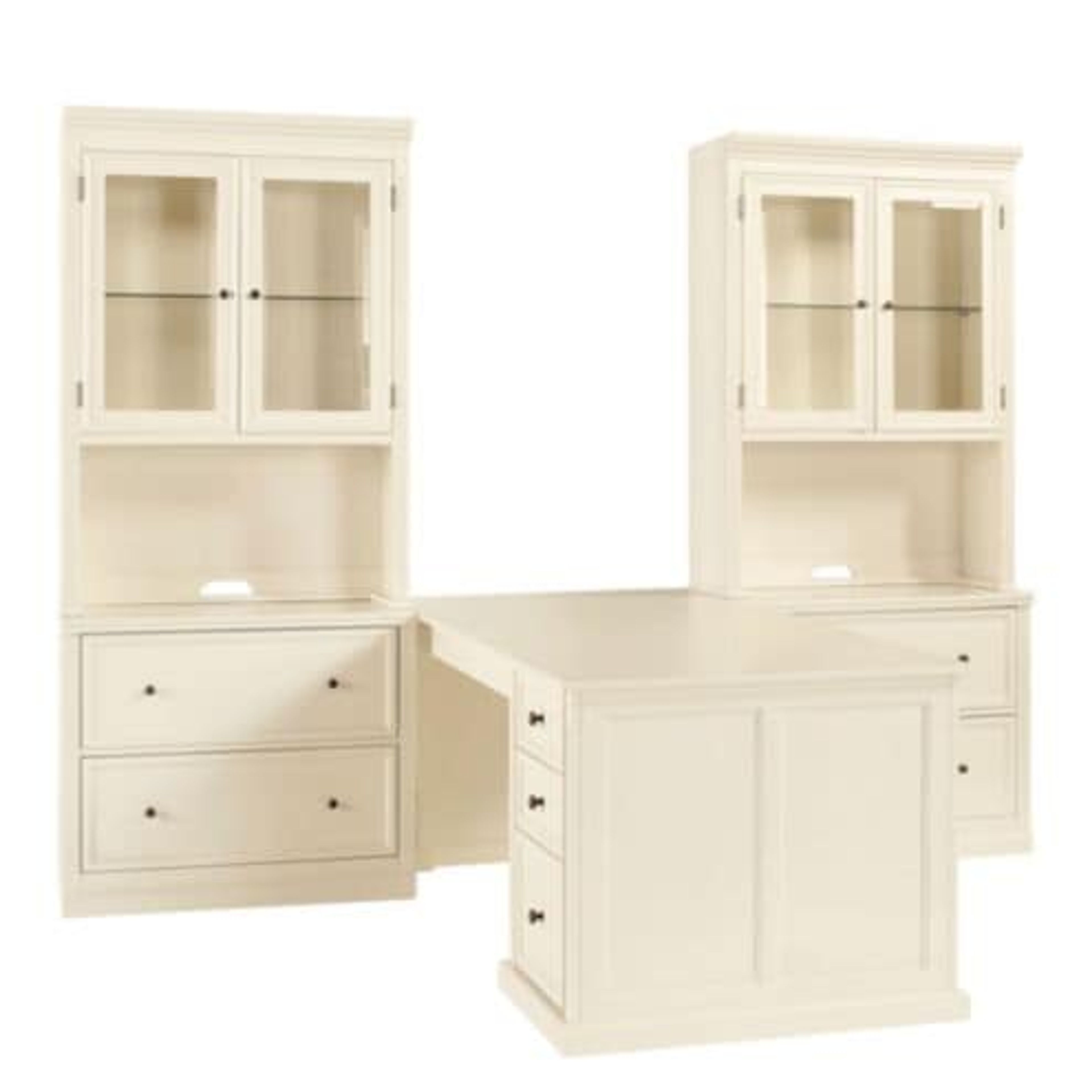 Tuscan Large Office Group with Glass Hutch & Storage