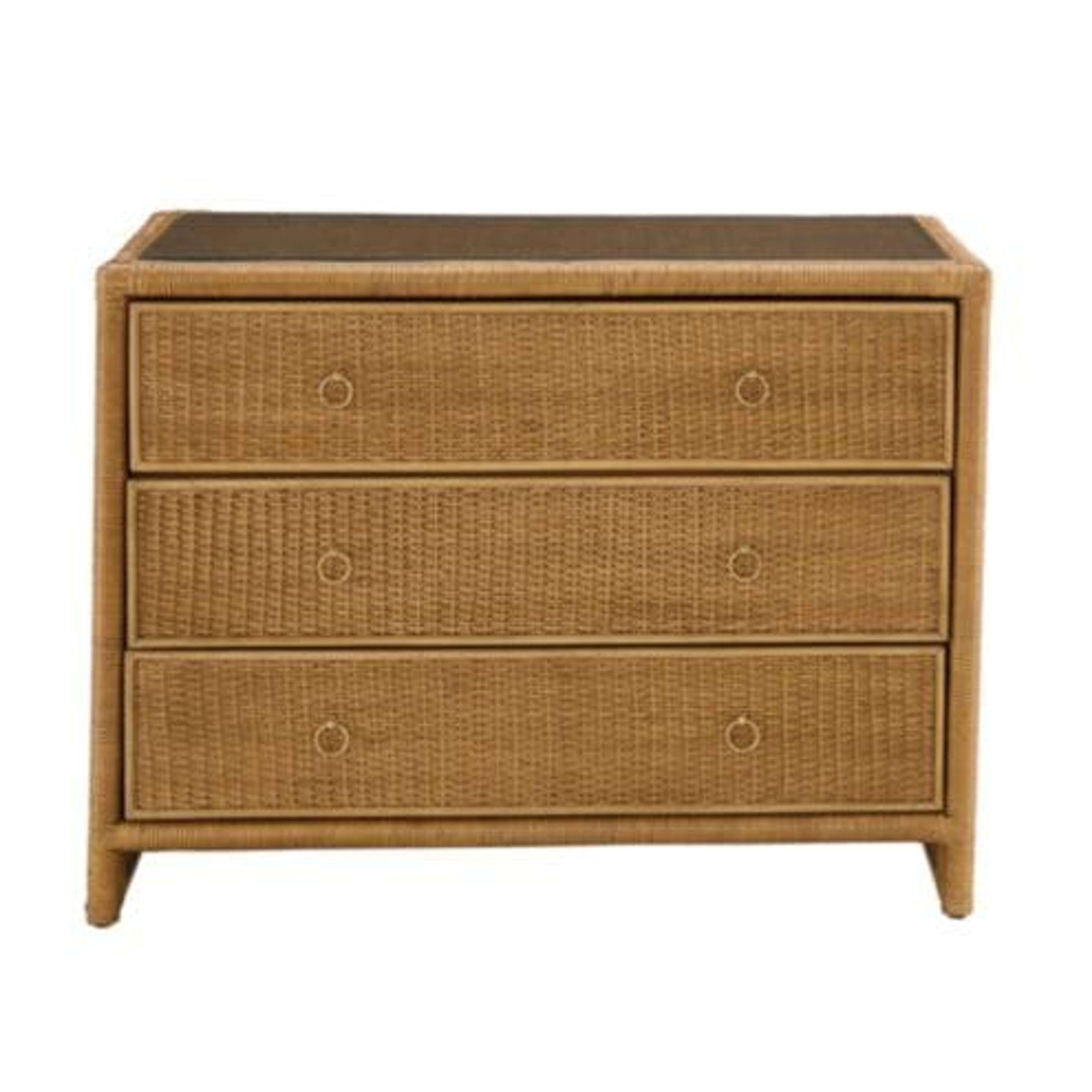Suzanne Kasler Southport Rattan 3-Drawer Chest