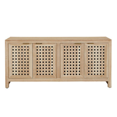 Daria Oak Media Console with Built in Cable Management