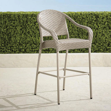 Caf&eacute; Bar Stools in Wicker, Set of Two