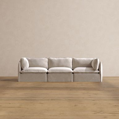 Modular Washable 3-Seater in Mist | Memorix+ Seat | Contour Pillow