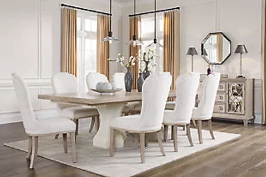Jorlaina Dining Table and 8 Chairs
