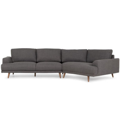 Mason Angular Chaise, Charcoal | Target Furniture NZ
