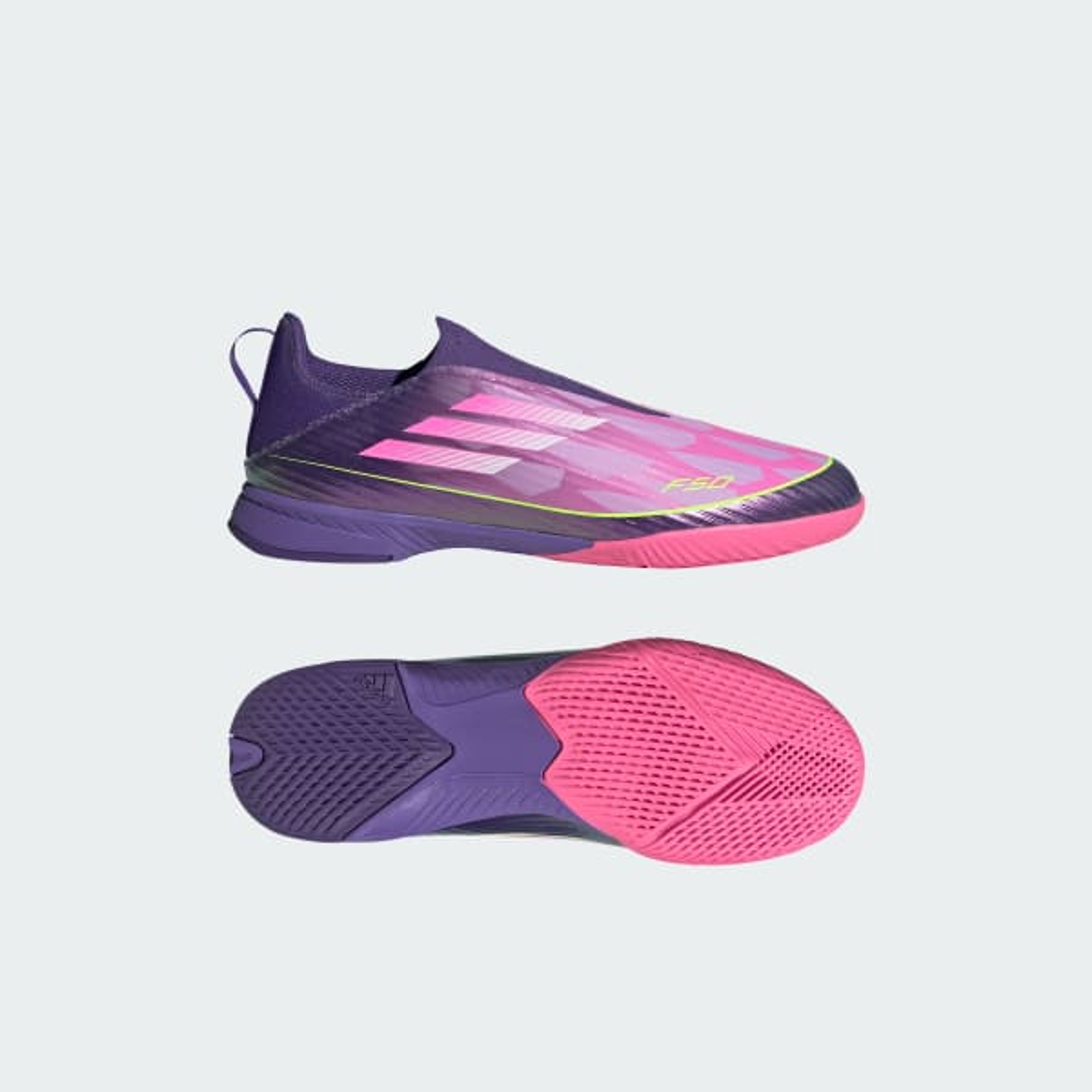Adidas F50 League Laceless Indoor Fußballschuhe Kinder Lila JQ9756