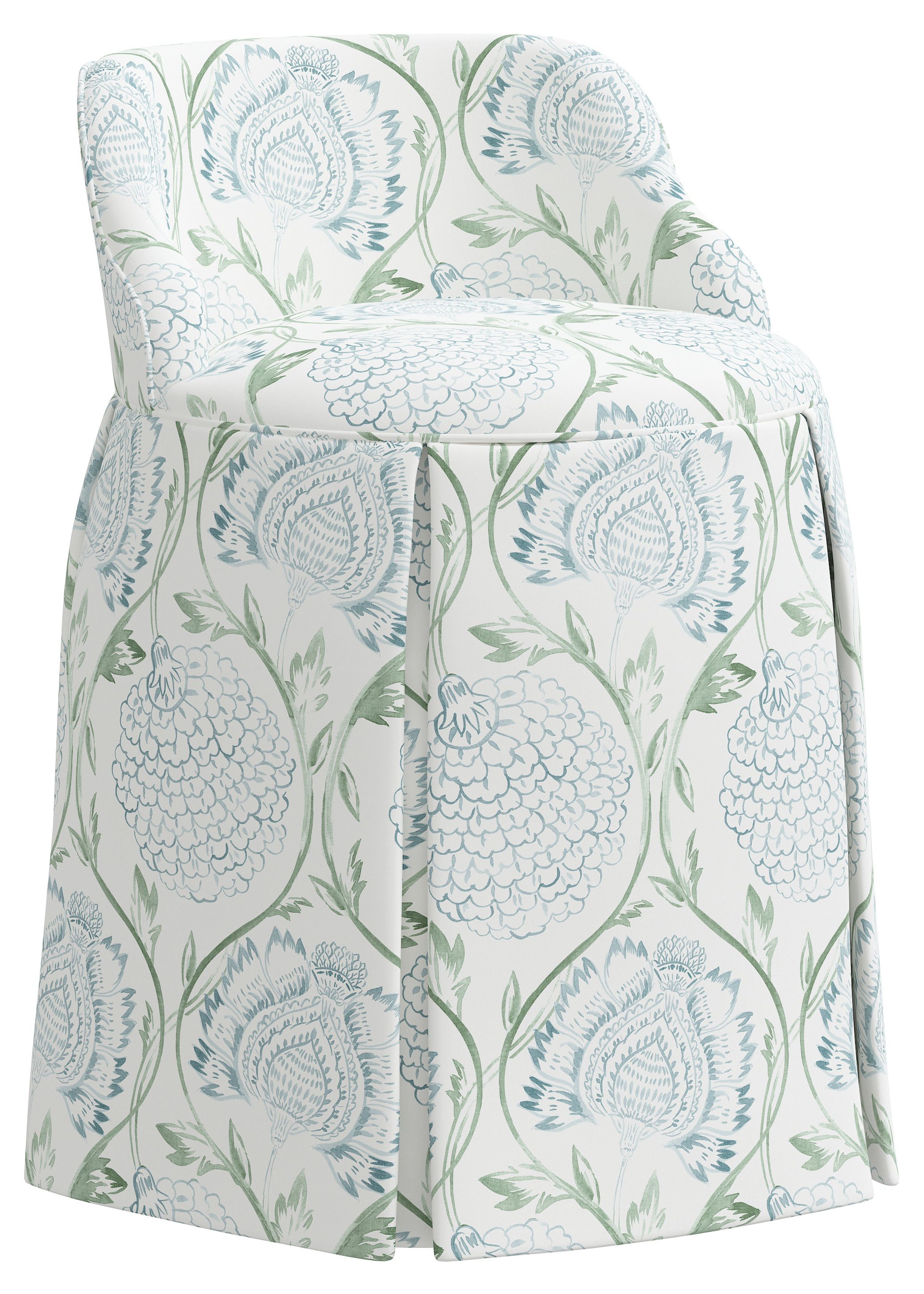 Addie Vanity Stool in Ranjit Floral Design