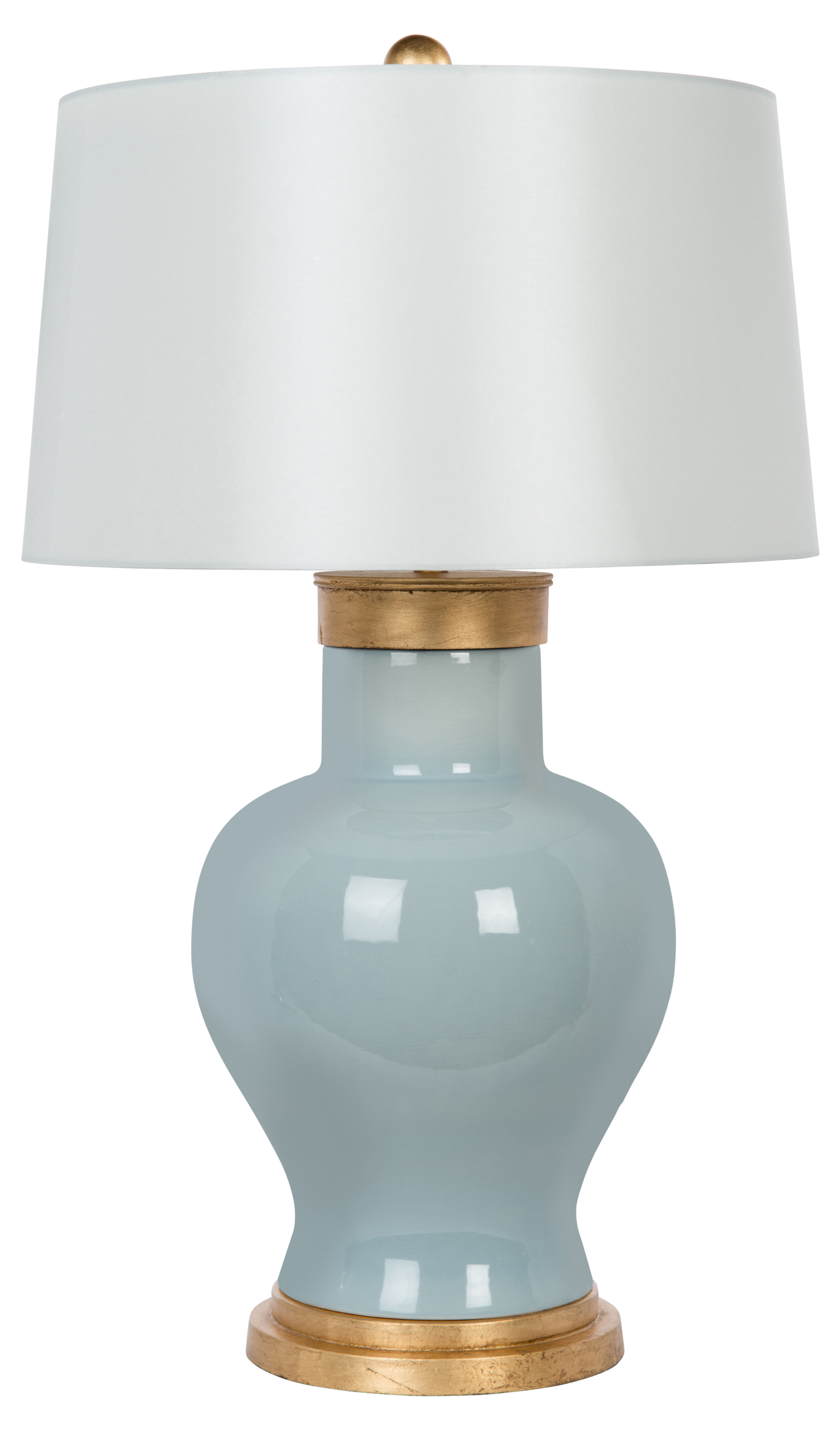 Paradiso Cove Table Lamp - Mist Blue & Gold Leaf