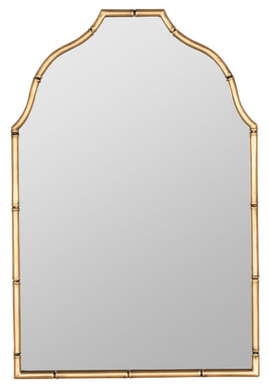Claire Bamboo Wall Mirror, Gold