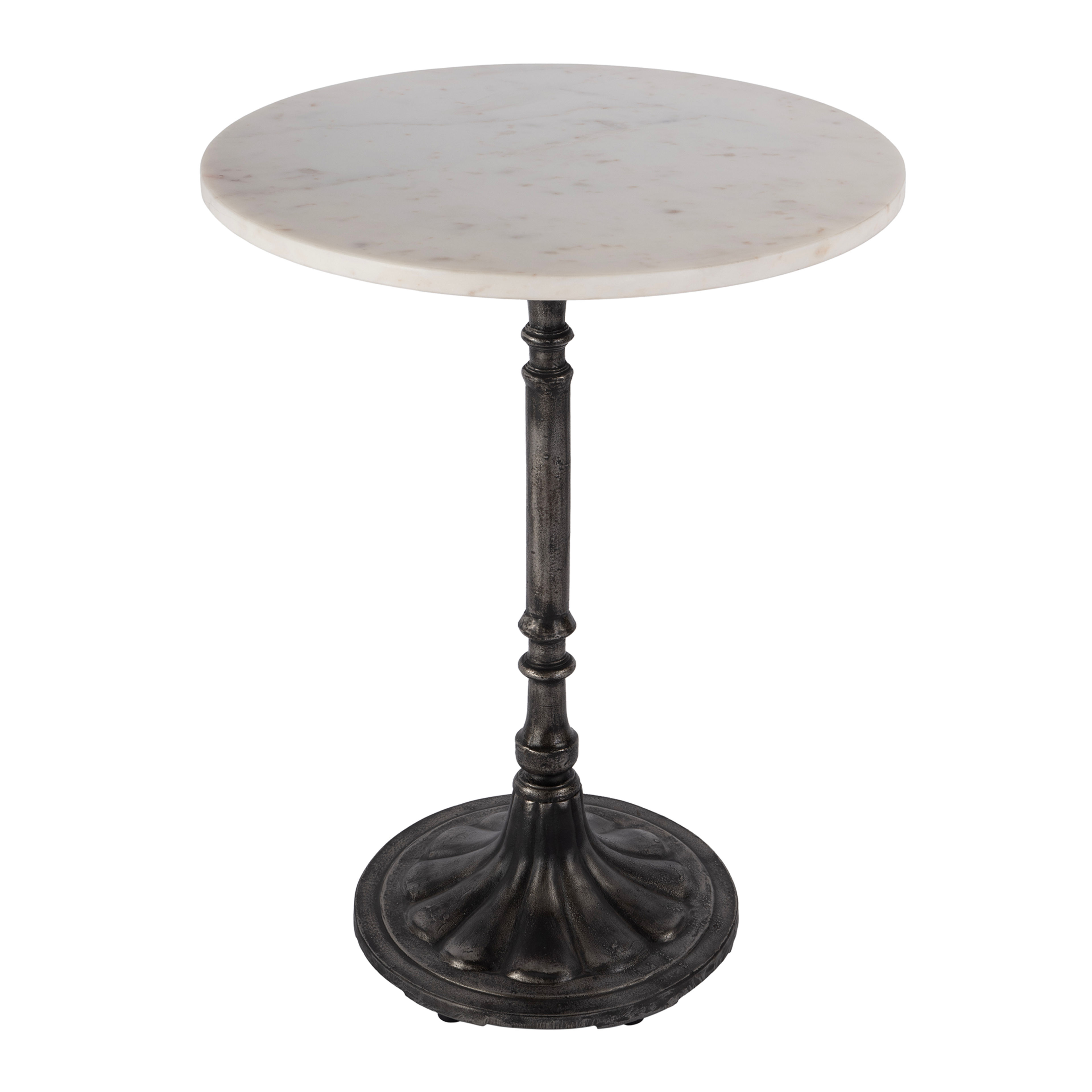 Knox 24-Inch Round Marble Bistro Table - Elegant Luxury Dining