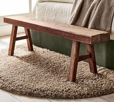 Rustic Reclaimed Wood Bench (60") | Pottery Barn