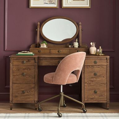 Chris Loves Julia Aged Oak Smart™ Vanity Desk (57.5")