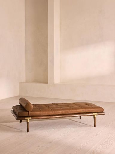 Theodore Daybed, Leather, Chestnut