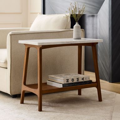 Reeve Mid-Century Marble Side Table (28&quot;)
