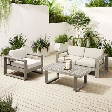 Portside Outdoor Sofa (65&quot;), Lounge Chair &amp; Coffee Table Set