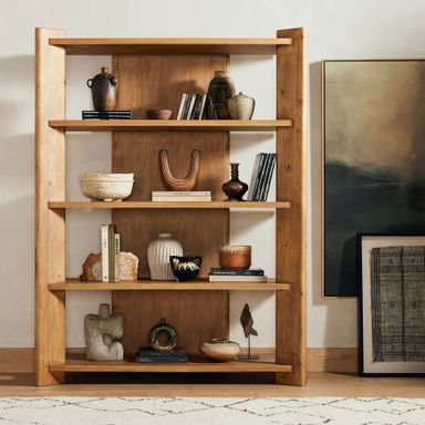 Solid Wood Intersecting Bookcase (62&quot;)