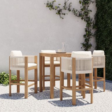 Portside Bar Table (35&quot;) &amp; Porto Bar Stools Set
