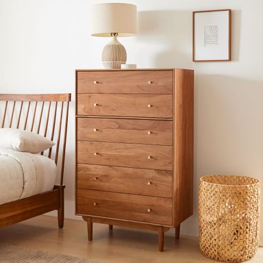 Keira Solid Wood 6-Drawer Dresser (34&quot;)