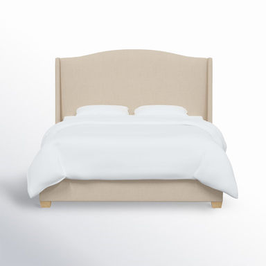 Allis Upholstered Wingback Bed