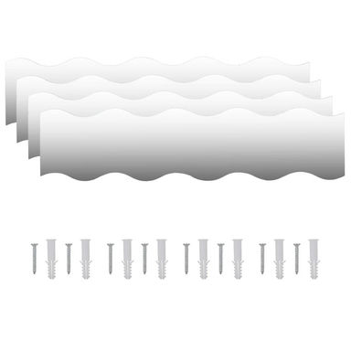 Wall Mirrors Wave Glass Wall Mounted Mirrors Bathroom Multi Sizes (Set of 4)