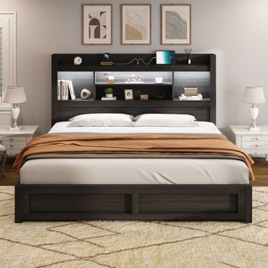 Latitude Run® Sherell Bed Frame with 4 Storage Drawers & Reviews | Wayfair