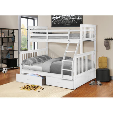 Aleta Twin Over Full Bunk Bed with Underneath Drawers