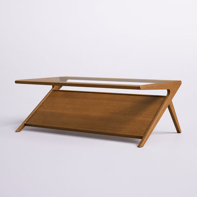 Wade Logan® Desi Rocket Wood & Tempered Glass Coffee Table & Reviews | Wayfair