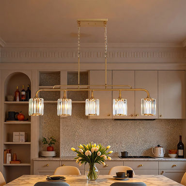 Barela 5 - Light 47"W Large Kitchen Island Linear Pendant UL Certified
