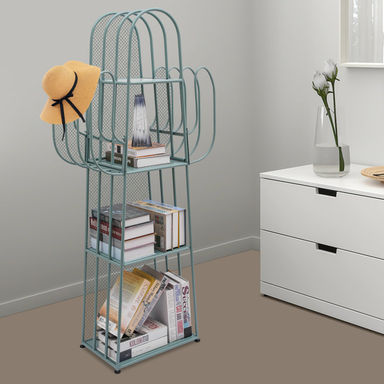 Sukanya 16.6" W 4-Tier Freestanding Metal Bookshelf Storage Organizer Shelving Unit